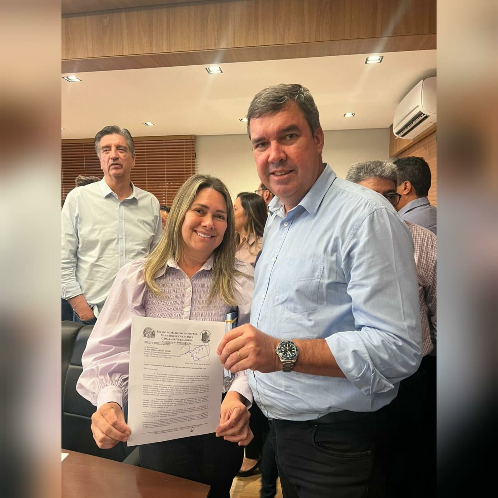 Imagem de compartilhamento para o artigo Presidenta Rosângela Marçal se reúne com governador e firma compromisso da MS 135 da MS Todo dia